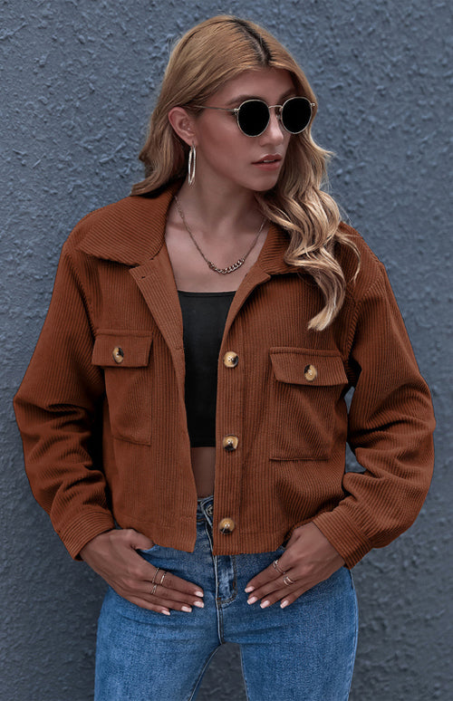 N.O.W. Autumn Inspired Corduroy Shirt Coat