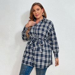 Curvy Clara's Stylish Comfort Plaid Jacket
