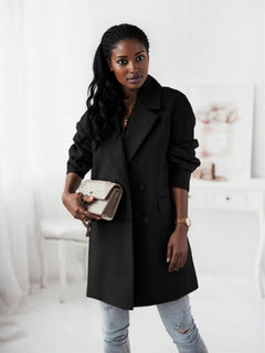N.O.W. Timeless Style Double-Breasted Coat