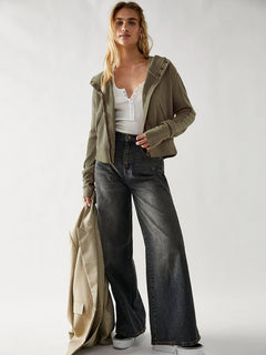 N.O.W. Olive Woven Jacket for Women