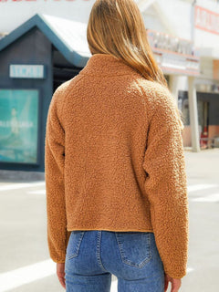 N.O.W. Plush Gray Luxe Zip-Up Jacket