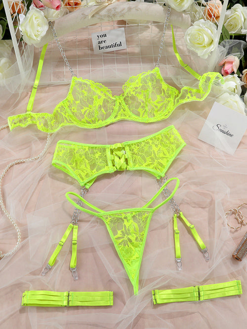 Juliet's Midnight Lace Embrace Suspenders