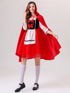 Whimsical Quest Red Hood Adventure Dress