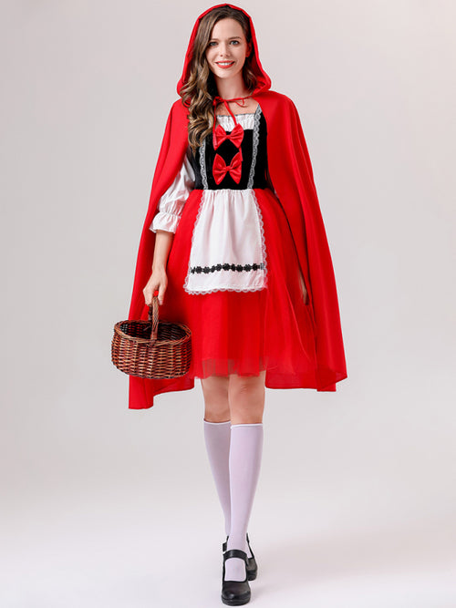Whimsical Quest Red Hood Adventure Dress