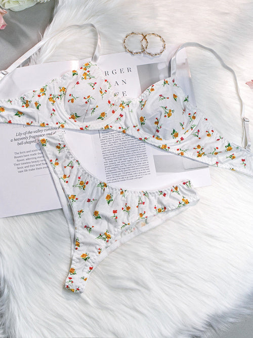 Mila's Floral Embrace Lace Set