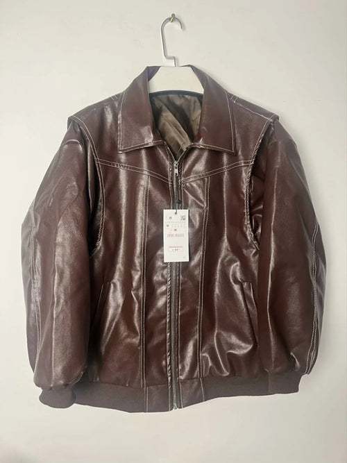 N.O.W. Vintage Charm Leather Jacket