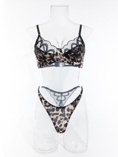 Leah's Chic Leopard Lace Set