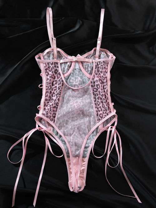 Celeste's Midnight Kiss Leopard Bodysuit