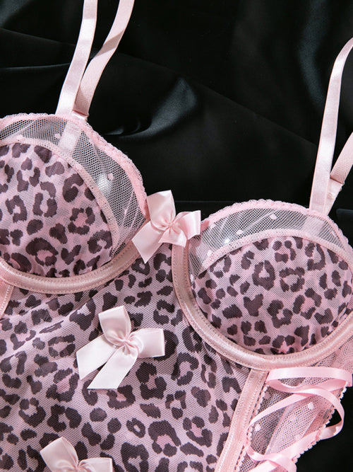 Celeste's Midnight Kiss Leopard Bodysuit