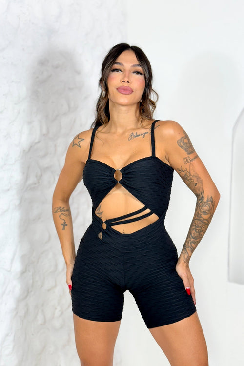 NEKKID Black Radiance Wave Jumpsuit