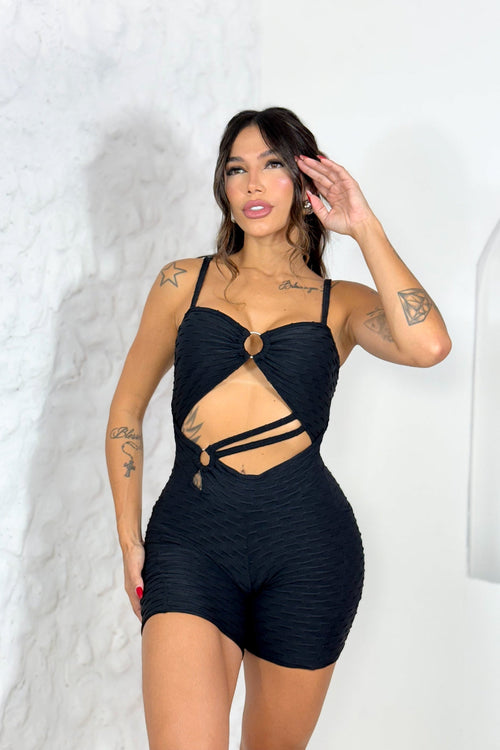 NEKKID Black Radiance Wave Jumpsuit