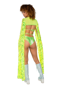 Metallic Strap Triangle Top & Short