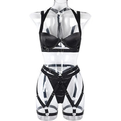 Dark Luxe Satin Lingerie Set