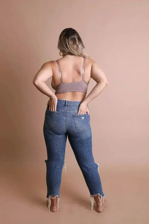 Plus Size Lace Brami – Stretchy Waistband, Elegant & Sexy