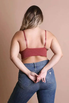 Plus Size Lace Brami – Stretchy Waistband, Elegant & Sexy