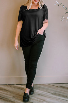 Enchanted Emerald Ruffle Top: Curvy Charm 💚