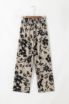Lila’s Floral Frill Waist Wide Leg Pants