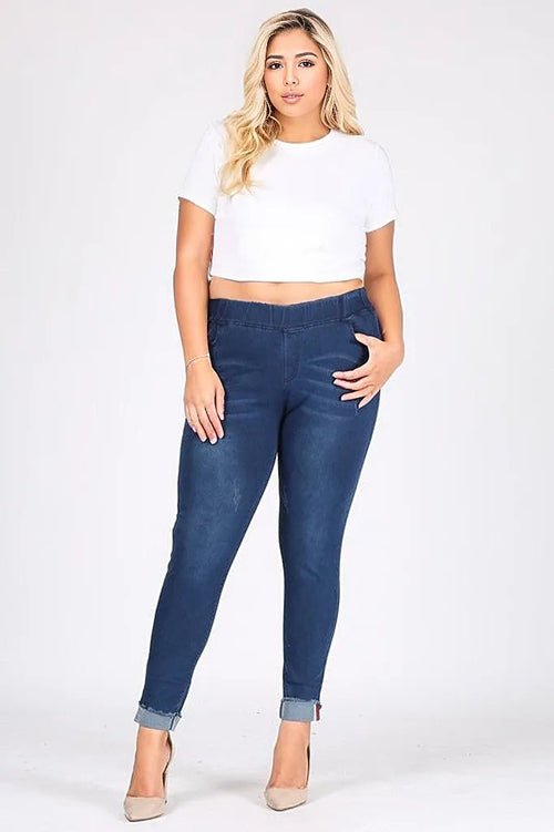 Divine Denim Jeggings: Embrace Your Romantically Curvaceous Self.