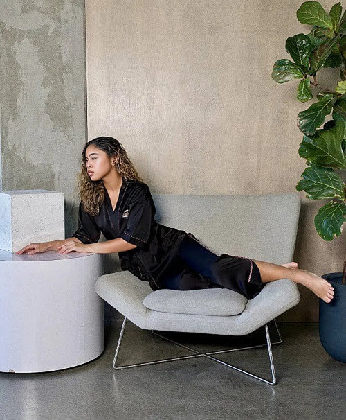 Luxurious Black Kimono Pajamas: Ultimate Comfort.DropDownItemsLuxuryComfort