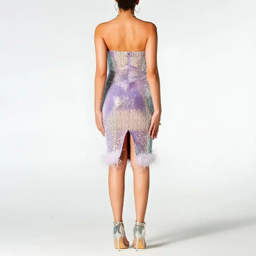 Hip-wrapped Fashion Tube Top Dress Women