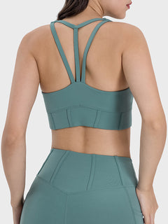 Wide Strap Square Neck Active Tank Top