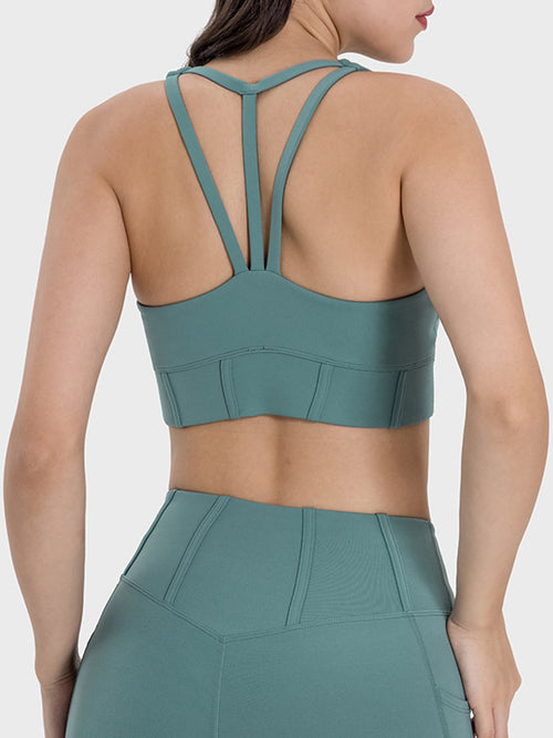 Wide Strap Square Neck Active Tank Top