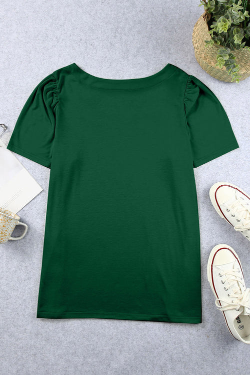 Enchanted Emerald Ruffle Top: Curvy Charm 💚