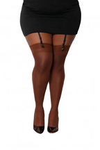 Espresso Elegance Sheer Thigh Highs