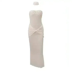 Lightly Chest-wrapped Sequins Slightly Transparent Fishtail Gown Dress