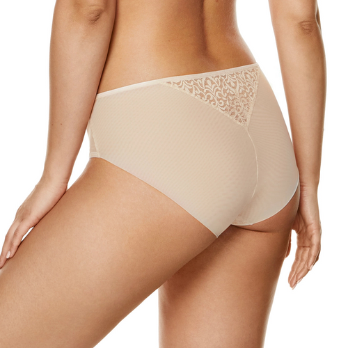 Beige Lace Bikini Panty by Gorteks: Timeless Luxury and Elegance