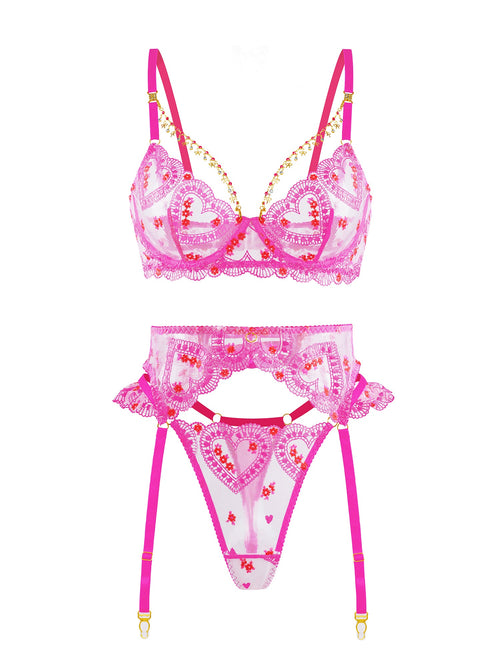 Gabrielle Love Chain Lingerie Set