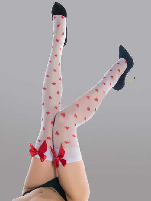 Polka Dot Charm with Bow Surprise Stockings
