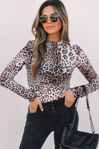 Leopard Luxe Smocked Bodysuit