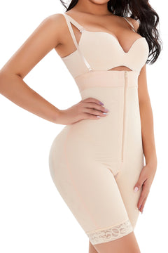 Lace Zip Under-Bust Shaping Bodysuit