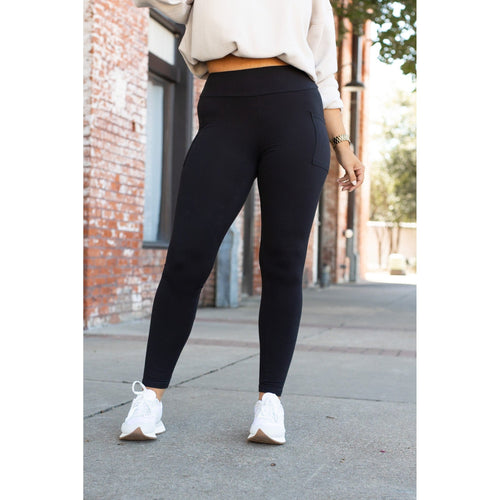 Ready to Ship | BLACK FULL-LENGTH Leggings with POCKET