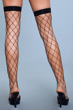 Boldly Walk in Fishnet Thigh Highs