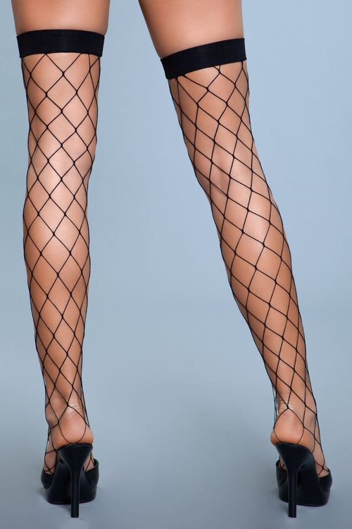 Boldly Walk in Fishnet Thigh Highs