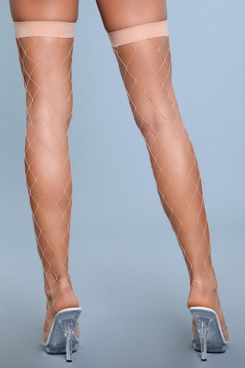 Boldly Walk in Fishnet Thigh Highs