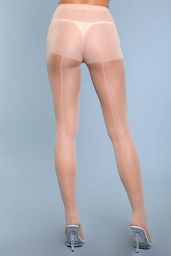 Vintage Charm Seamless Back Pantyhose Delight