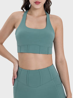 Wide Strap Square Neck Active Tank Top