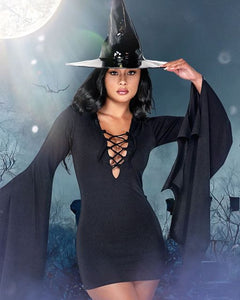 Coven’s Charm: Lace-Up Witch Ensemble