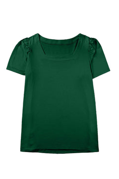 Enchanted Emerald Ruffle Top: Curvy Charm 💚