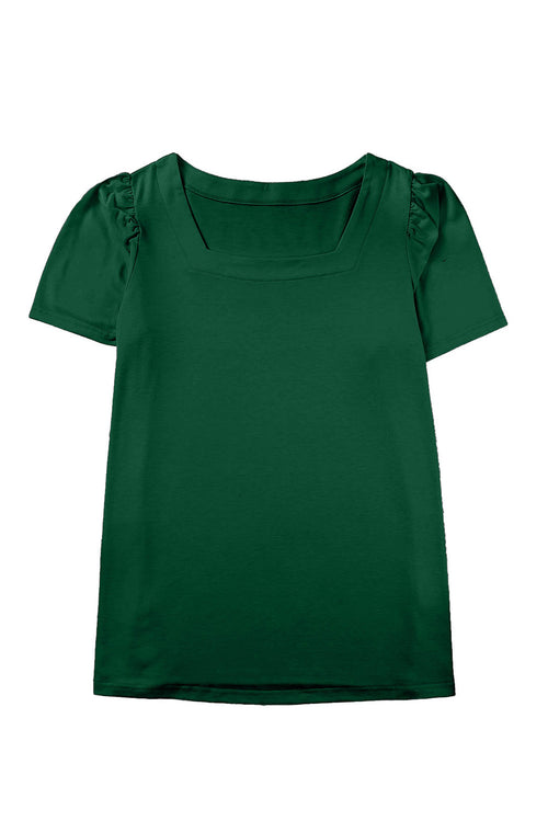 Enchanted Emerald Ruffle Top: Curvy Charm 💚