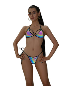 2PC Reflective Bikini Tie Set