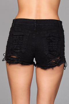 Jade's Fearless Lace-Up Denim Statement Shorts