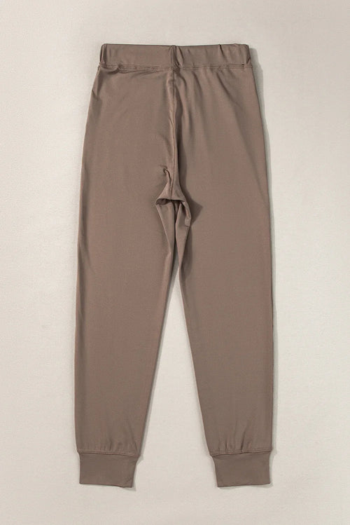 Gray Drawstring Waist Pocketed Joggers