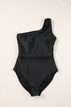 One-Shoulder Mesh Teddy for Dreamy Days