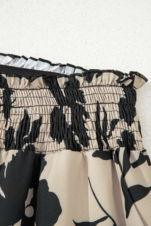 Lila’s Floral Frill Waist Wide Leg Pants