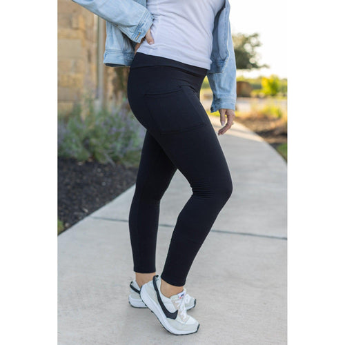 Ready to Ship | BLACK FULL-LENGTH Leggings with POCKET