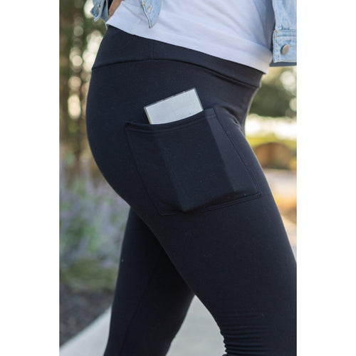 Ready to Ship | BLACK FULL-LENGTH Leggings with POCKET